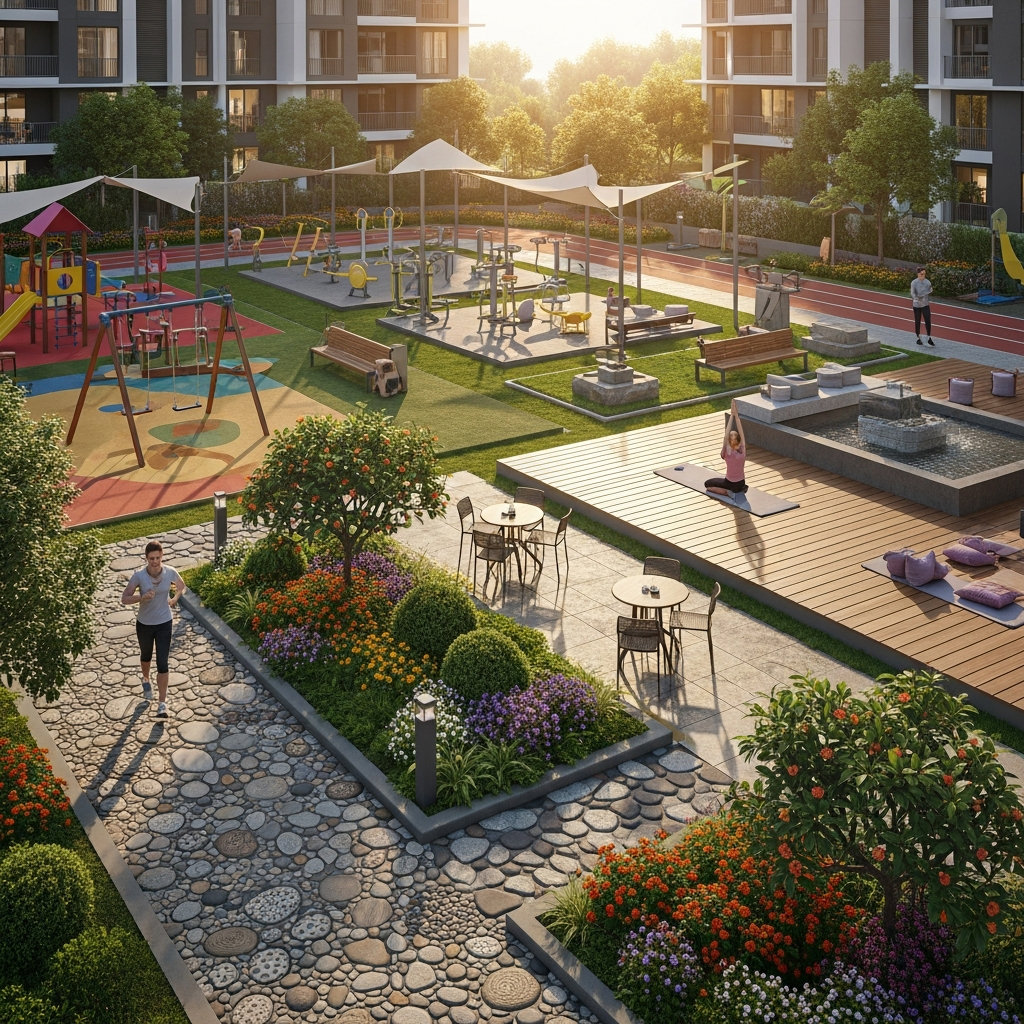 Lifestyle & Landscape Amenities at Ravima Maximum
